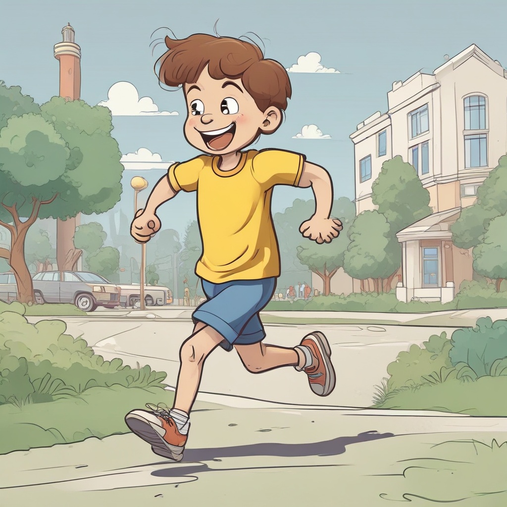 cartoon child running